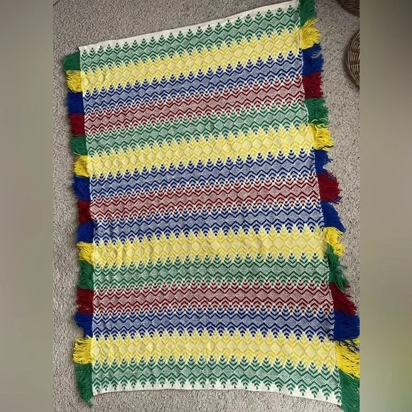 Handmade primary color blanket