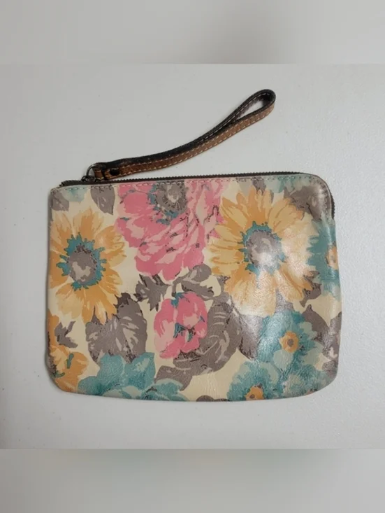 Patricia Nash Cassini Floral Leather Wristlet.