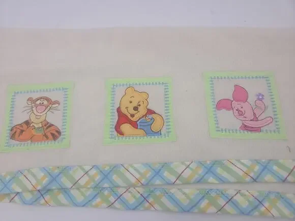 Disney Winnie Pooh Baby Security Blanket Plaid Trim Tigger Piglet Lovey EUC