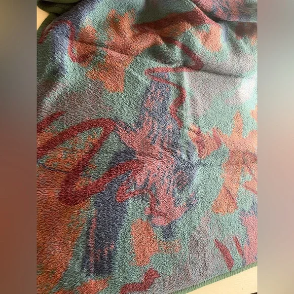 Vintage Biederlack blanket Reversible abstract pattern