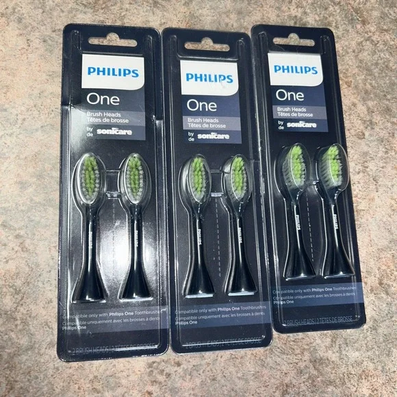 3 Packs (2 PER PACK) Philips ONE Brush Heads by Sonicare #BH1022/04 NAVY