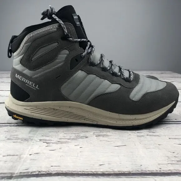 Merrell Men's Nova 3 Thermo Mid WP‎ US 15 M Grey Suede & Nylon Hiking Boots New