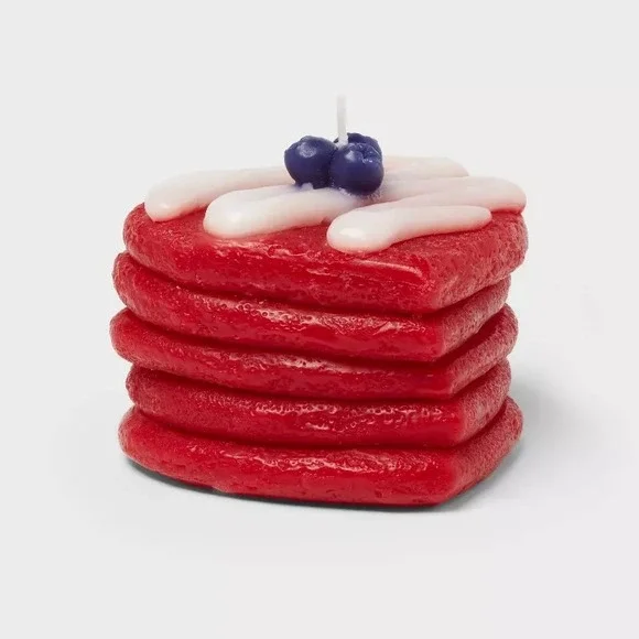 2025 Blueberry‎ Heart Shaped Cake Figural Candle Unscented Valentines Day New