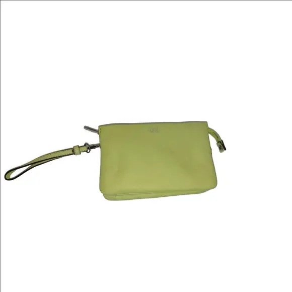 Vince Camuto Camo Leather Wristlet in Golden Apple