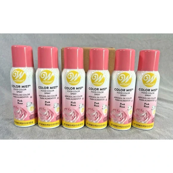 6 WILTON 1.5 PINK COLOR MIST FOOD SPARY Baking‎ HOLIDAY WEDDING CAKE Decorating