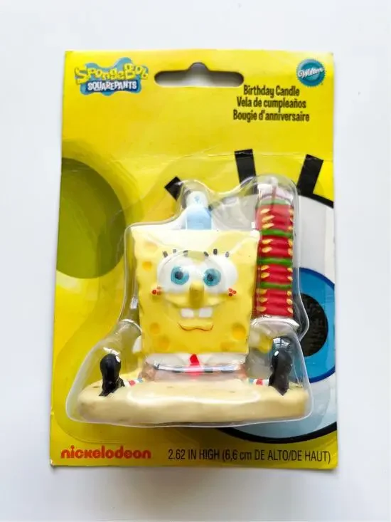 New in Package Y2K Wilton Spongebob Birthday Candle Cake Topper Rare