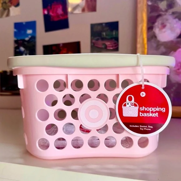 Pastel Pink Target Toy Shopping Basket