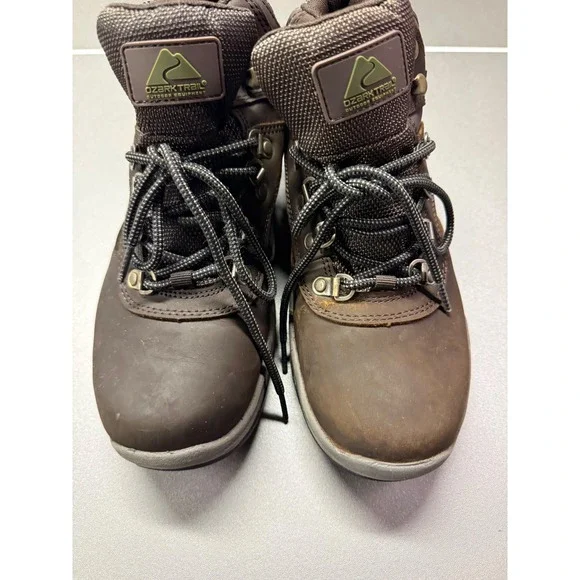 Ozark Trail Mens‎ Waterproof Hiking Boots Brown Leather Upper MNOT43EZ001 Size 7