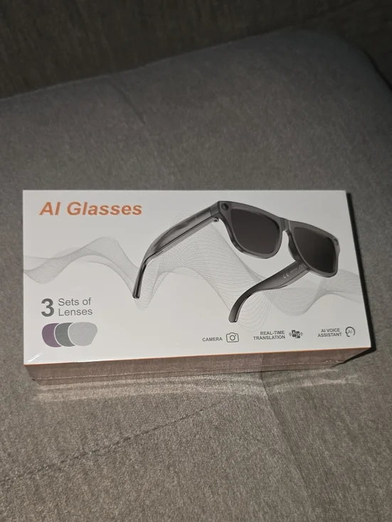 AI Glasses Smart Sunglasses with Dark Gray Lenses