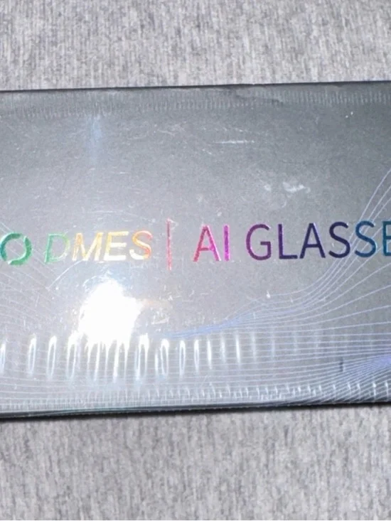 DMES AI Glasses - Silver Holographic Packaging