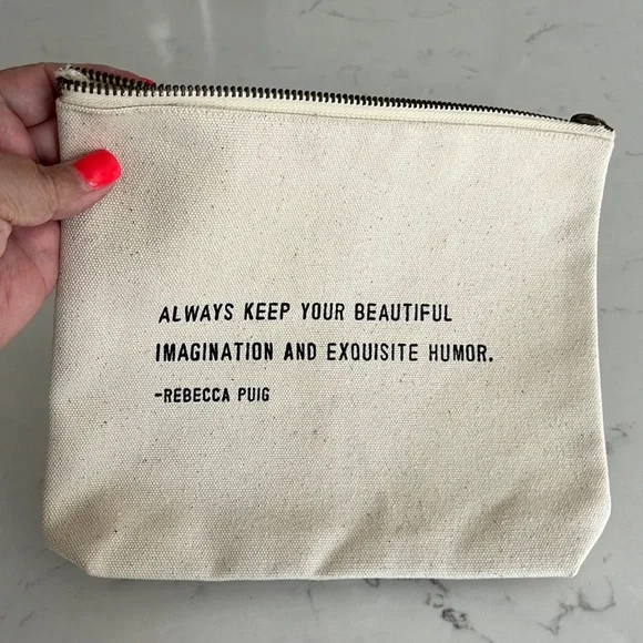 NWOT Canvas Quote bag