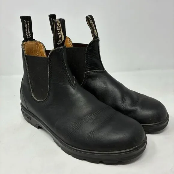 Blundstone 585 Chelsea Boots Rustic Black Leather Men's Size 7 US