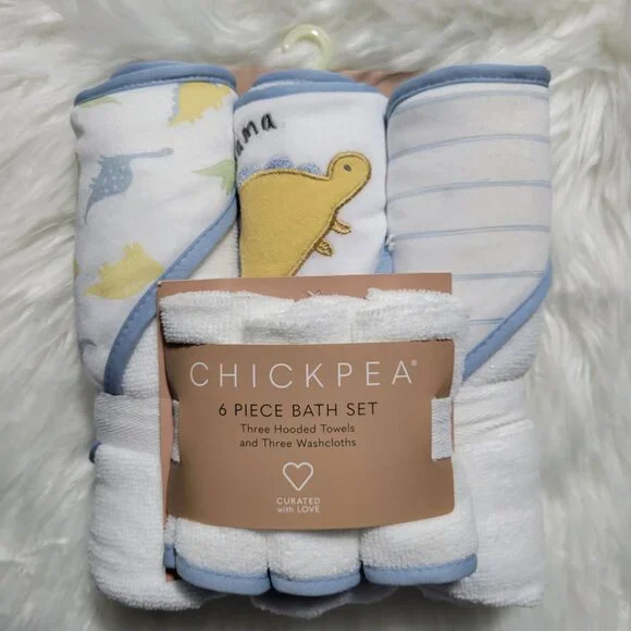 ChickPea 6 Piece Dinosaur Themed Bath Set
