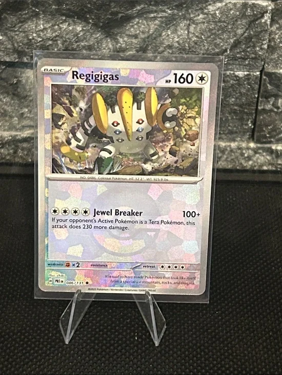 Pokemon Regigigas Pokeball 086/131 Holo from Prismatic Evolutions M/NM