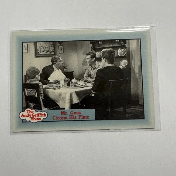 Vintage The Andy Griffith Show Trading Card. Mr.Goss Cleans His‎ Plate Aunt Bee