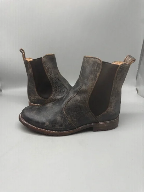 Bed Stu Womens Yurisa Ankle Booties US 8.5 M EU 39 Black Distressed Leather