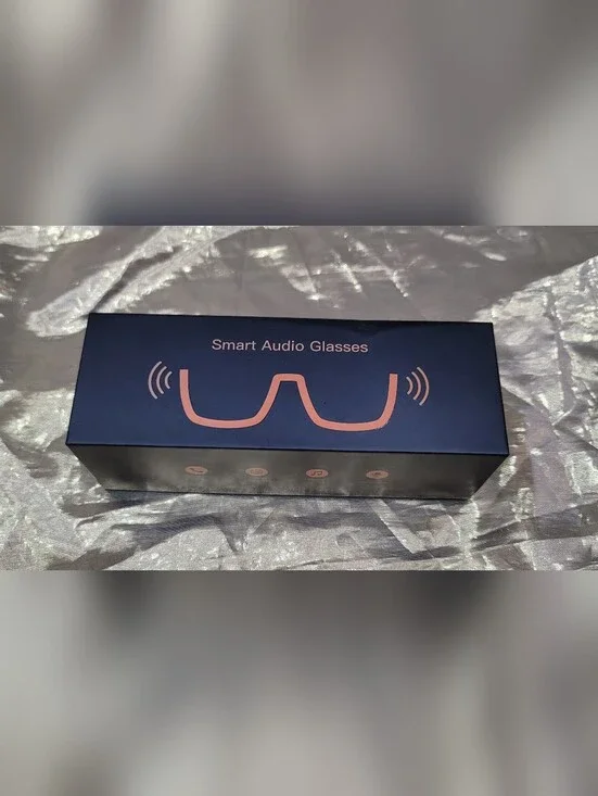 Smart Audio Glasses - Black with Rose Accent