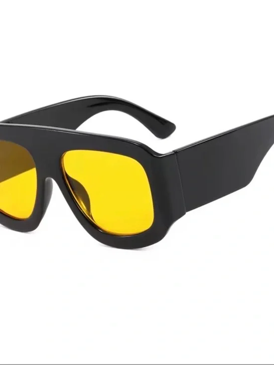 Black Frame Yellow Lens Sunglasses - Unbranded