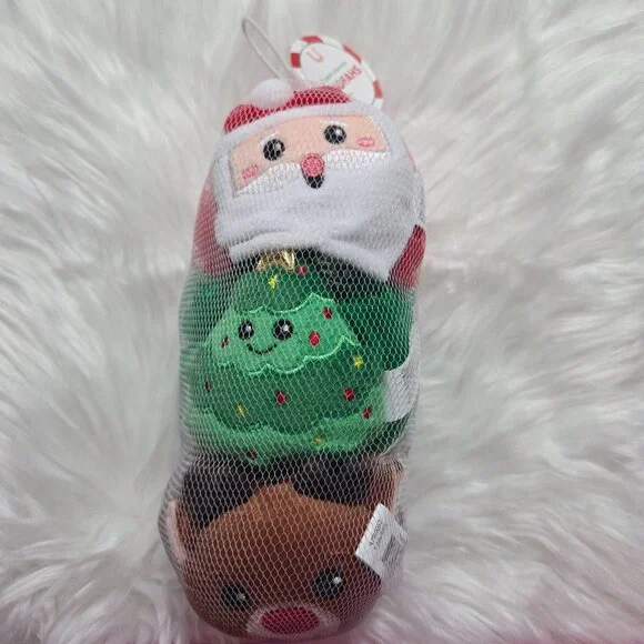 Christmas Bath Poof Set