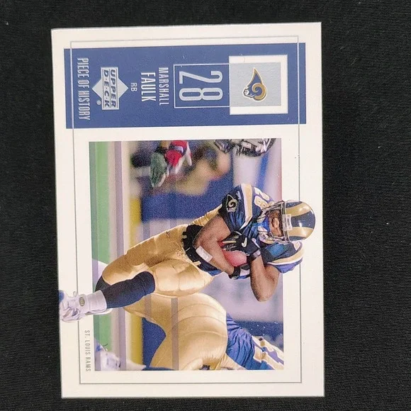 2002 Upper Deck Piece of History #91 Marshall Faulk‎ St Louis Rams