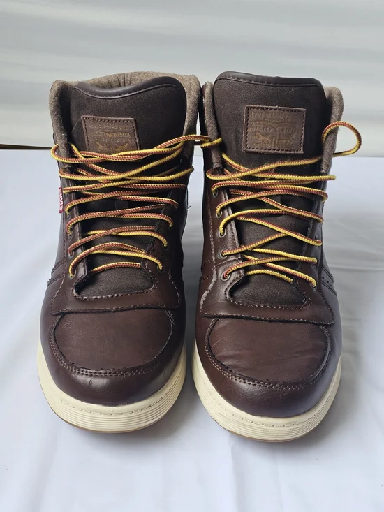Levi's Men's Mason Hi Top Sneaker Boots - Brown Leather & Suede
