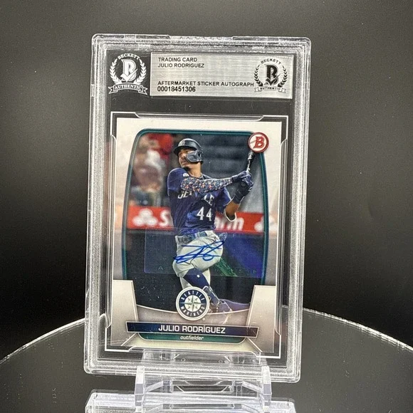 2023 Topps Julio Rodriguez Sticker Auto BGS Authentic Autograph Mariners JRod