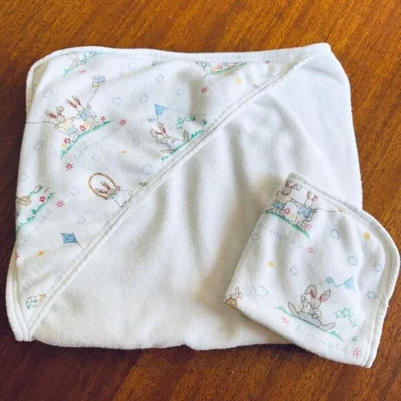 Vintage 90’s Carter's If They Could Just Stay Little Baby Towel Washcloth Set