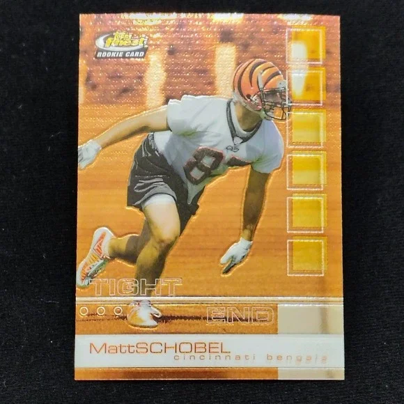 2002 Topps Finest #108 Matt Schobel RC Rookie Card Cincinnati‎ Bengals NFL Card