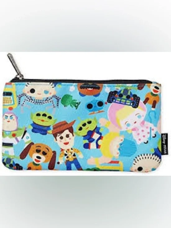 New Disney Loungefly Cuties Coin Cosmetic Zip Pouch