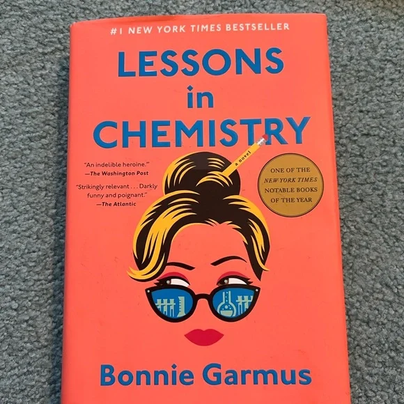 Lessons in Chemistry by Bonnie Garmus - Bright Coral Cover
