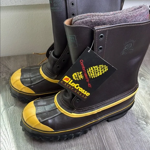 LaCrosse Brown and Yellow Insulated Boots