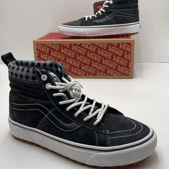 Vans Men’s Sk8-Hi Mte-1 Plaid Grey/White VN0A5HZYGYW Boots Sneakers