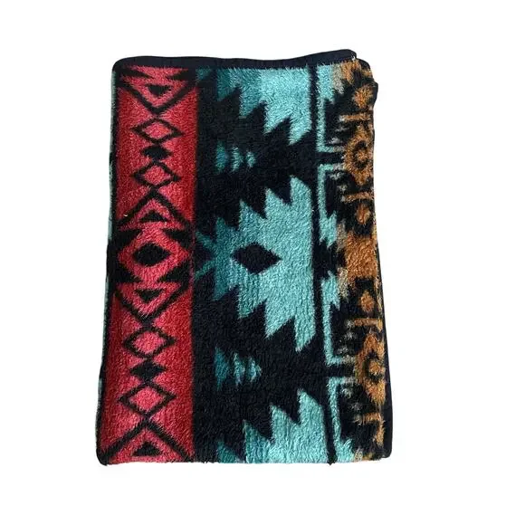 BIEDERLACK Aztec‎ Southwest Cuddle Wrap Stadium Blanket Snap Zip USA Made