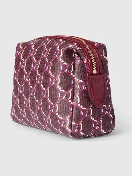 NEW Gucci GG Supreme Shadow Pouch Rosso Ancora Red - Authentic