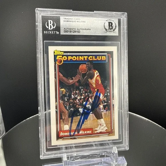 1992/93 Topps #200 Dominique Wilkins Beckett Authentic Autograph Signed