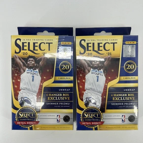 2020-21 Panini Select NBA Basketball Hanger Box New‎ Factory Sealed Lot Of 2