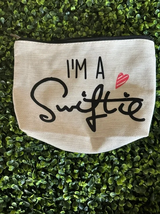 I'm A Swiftie Canvas Pouch with Pink Heart