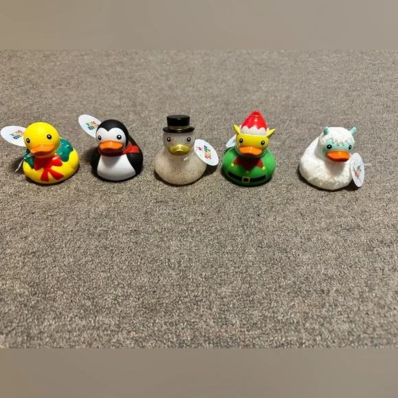 2024 FULL SET OF 5 Target Christmas Rubber Ducks New Years Elf Penguin Snowman