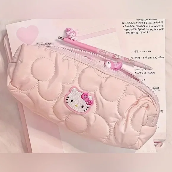 NWT! Hello Kitty Pink Quilted Pouch