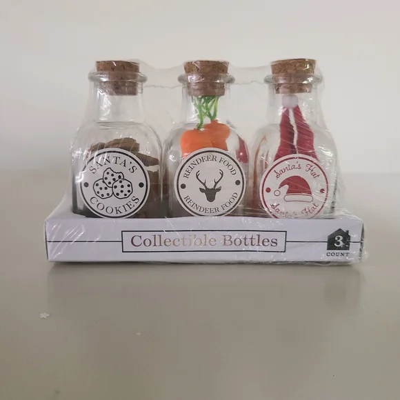3pc Target Christmas Collectable Bottles: Hats, Carrots, Cookies