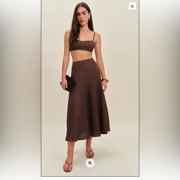 NWT Reformation Jori Linen Two Piece Set 12