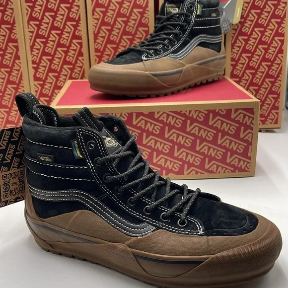 Vans Men’s Sk8-Hi Dip Mte-2 Black/Gum VN0009QKB9M Boots Cold Weather Snea…