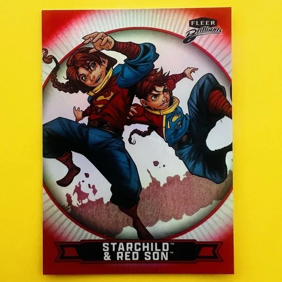 2025 Upper Deck Fleer Brilliants Superman Starchild & Red Son Red Parallel #29