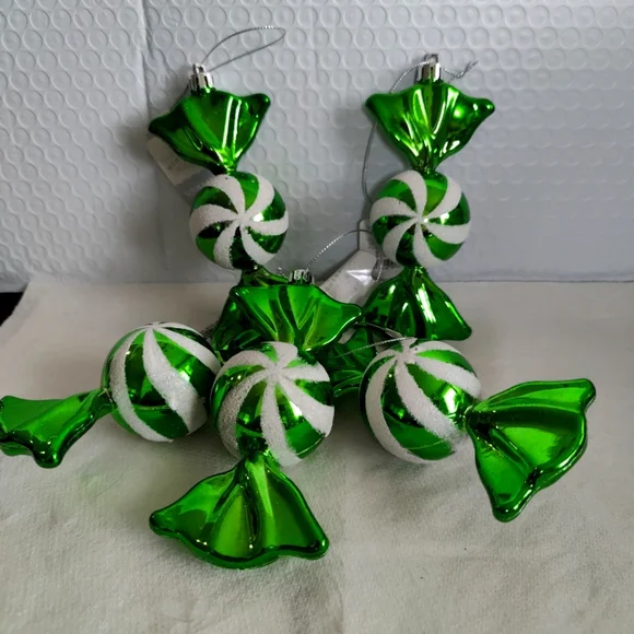 5 Wondershop Green Candy target Christmas ornament L