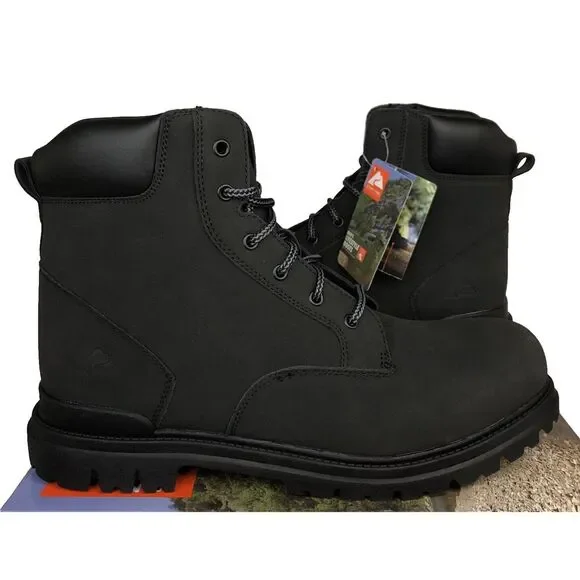 Ozark Trail Men's M OT Troy II Black‎ Work Hiking Boots Size 13 New In The Box