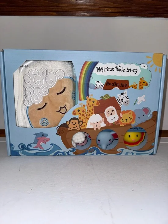 My Mate Zoe My First Bible Story Noah's Ark Bath Set - Light Blue