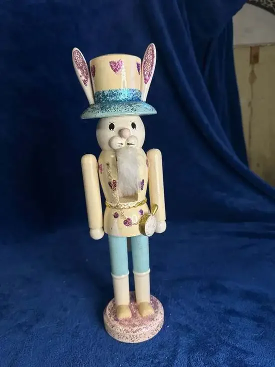 Target White Rabbit Nutcracker Easter Bunny with Top Hat & Pocket Watch