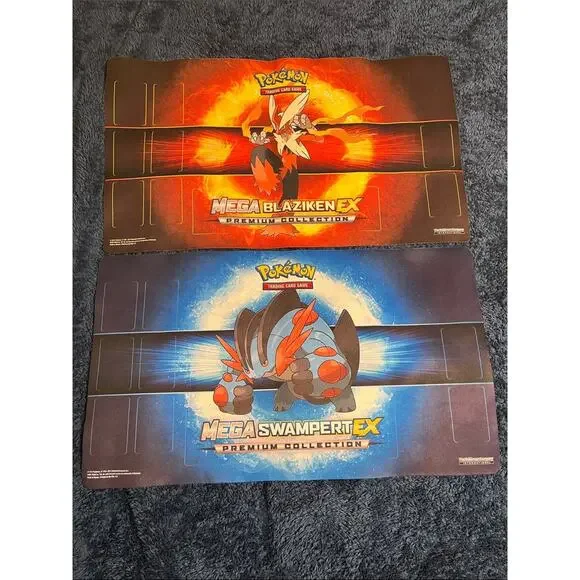 Pokémon Mega Blaziken EX & Mega Swampert EX Playmats