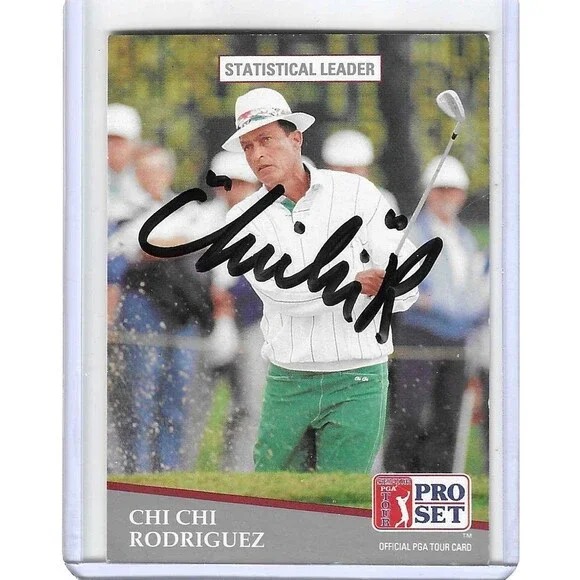 1991 Pro Set PGA Golf Trading Card #277 Chi Chi Rodriguez Autographed Signed