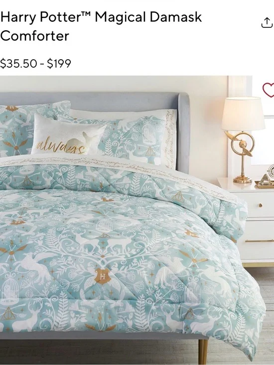 Pottery Barn Teen Harry Potter Magical Damask Twin Comforter